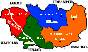 Kathua District Map - Hiranagar ,Jammu and Kashmir