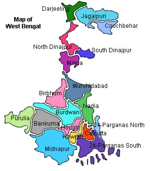 Map of West Bengal