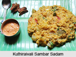 Kuthiraivali Sambar Sadam, Ancient Recipe of South India