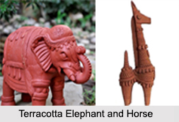Terracotta Horses and Elephants, West Bengal