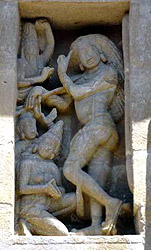 Shiva Bhikshatana Sculpture on Kailashanatha temple of Kanchipuram