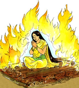 Agnipariksha Of Sita, Yuddha Kanda, Ramayana