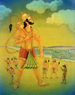 Jambavan reminds Hanuman of his power