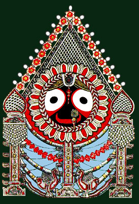 Lord Jagannath in Padma Besha or Lotus Adornment