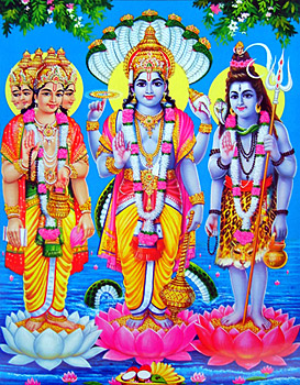 Brahma, Vishnu & Shiva - Tridev, Hindu Mythology
