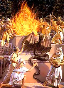 Takshaka, Brother of Adityas poisoned the food of king Parikshit