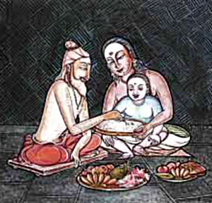 Vidyarambha, Hindu Ritual