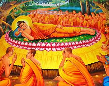 Gautam Buddha attaining Nirvana