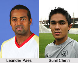 Indian Sportspersons - Leander Paes and Sunil Chetri