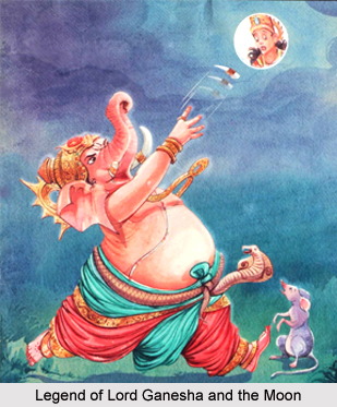 Legend of Lord Ganesha and Moon