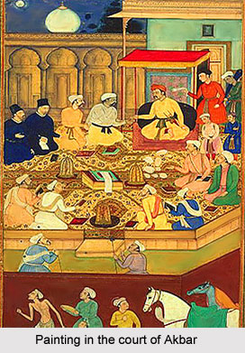 Painting in the court of Akbar