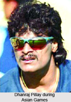 Dhanraj Pillay during Asian Games, Bangkok, 1998