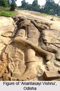 Rock-cut Anantasayi Vishnu, Dhenkanal District, Odisha