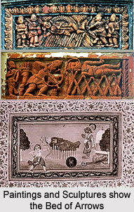 Bed of Arrows for Bhishma, Mahabharata