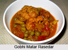 Gobhi Matar Rasedar, Indian Vegetables