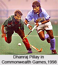 Dhanraj Pillay during Commonwealth Games, Kuala Lumpur, 1998