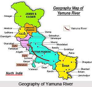Geography of Yamuna River, Indian River
