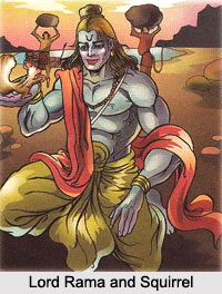 Rama and the Squirrel, Indian Legend