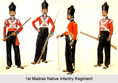 1st Madras Native Infantry, Madras Army