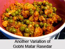 Gobhi Matar Rasedar, Indian Vegetables