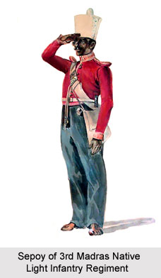 3rd Madras Native Light Infantry, Madras Army
