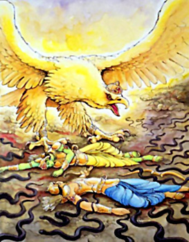 Arrival of Garuda, Yuddha Kanda, Ramayana