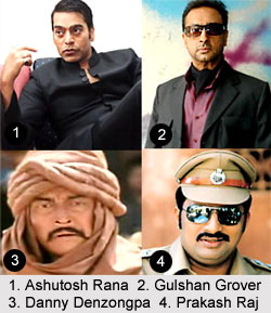 Indian Movie Villains - Ashutosh Rana  Gulshan Grover  Danny Denzongpa  Prakash Raj