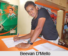 Beevan D`Mello, Indian Football Player