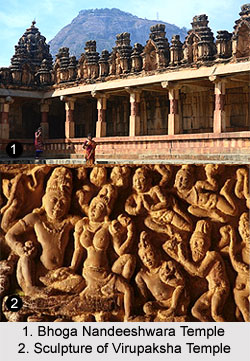 Bhoga Nandeeshwara Temple and Sculpture of Virupaksha Temple