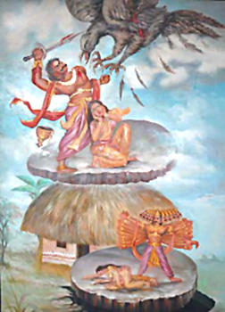 Confrontation of Jatayu with Ravana