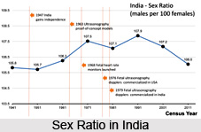 Distribution of Population Among Indian Males and Females
