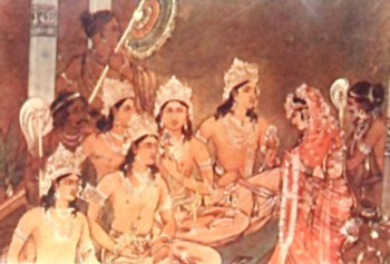 Draupadi having five husbands