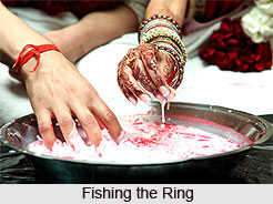 Fishing the Ring, traditional game, Indian wedding
