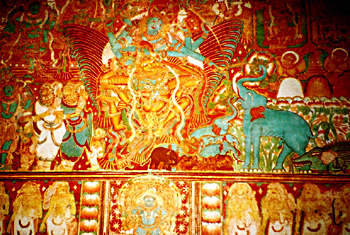 Gajendra Moksham Mural Painting in Krishnapuram Palace