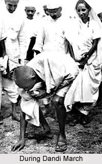 Gandhiji during Dandi March