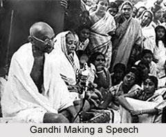 Gandhiji making a speech