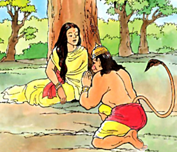 Hanuman Meets Sita