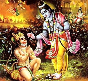 Hanuman Returns to Rama from Lanka With the Message of Sita