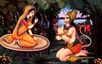 Hanuman finds Sita