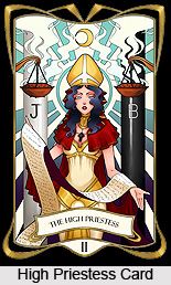 High Priestess Card , Tarot Card