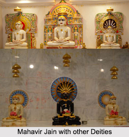 Images of Mahavira with Jain Deities