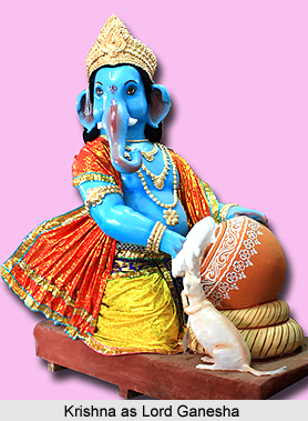Krishna as Lord Ganesha