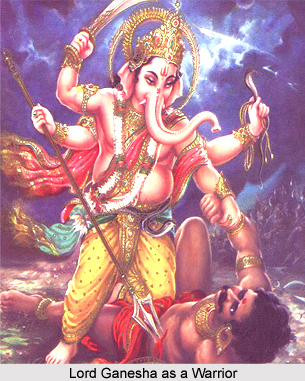 Lord Ganesha as Warrior