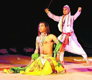 A scene from Mahachaitra by H. S. Shiva Prakash, Indian Theatre Personality