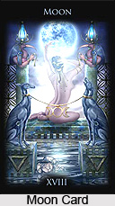Moon Card , Tarot Card