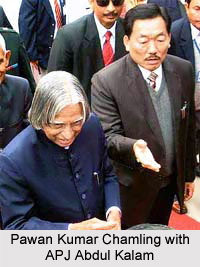 Pawan Kumar Chamling with APJ Abdul Kalam