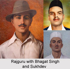 Rajguru with Bhagat Singh and Sukhdev
