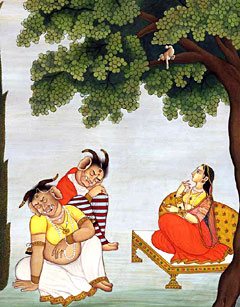 Rakshasas guarding Seeta in Lanka