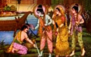 Meeting of Rama with Guha, King of Nishadha