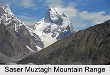Saser Muztagh Mountain Range ,India